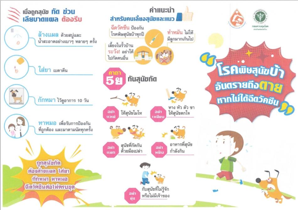 ข่าวประชาสัมพันธ์การป้องกันและควบคุมโรคพิษสุนัขบ้า อบต.หนองบัวฮี